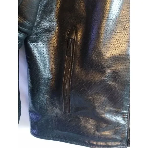 Harley Davidson Mens Ozello Perforated Slim FitLeather Jacket Black 98006-20VM Jackets & Coats